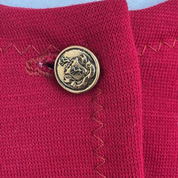 Vintage 60s 70s Red Tunic Mini Dress with Belt - Picture 3 of 7